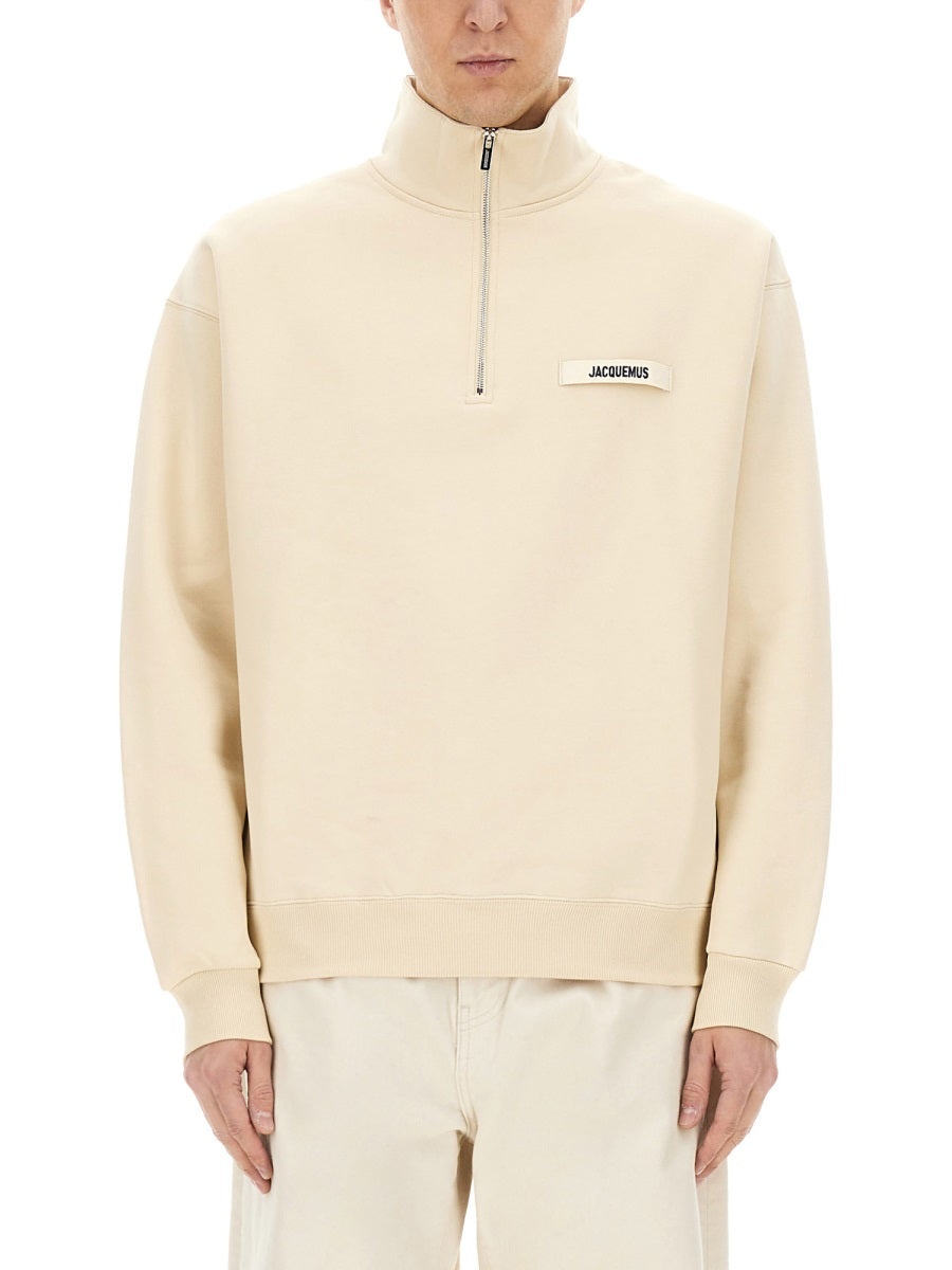 Jacquemus Men Grosgrain Logo Sweatshirt - 1