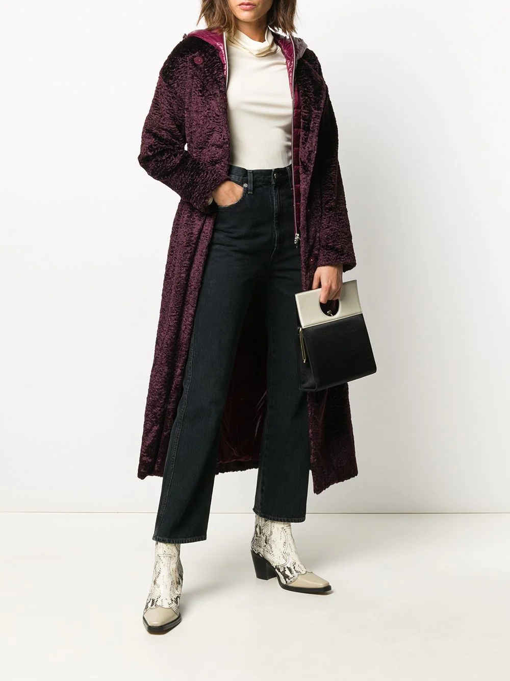 astrakhan-effect long coat - 2