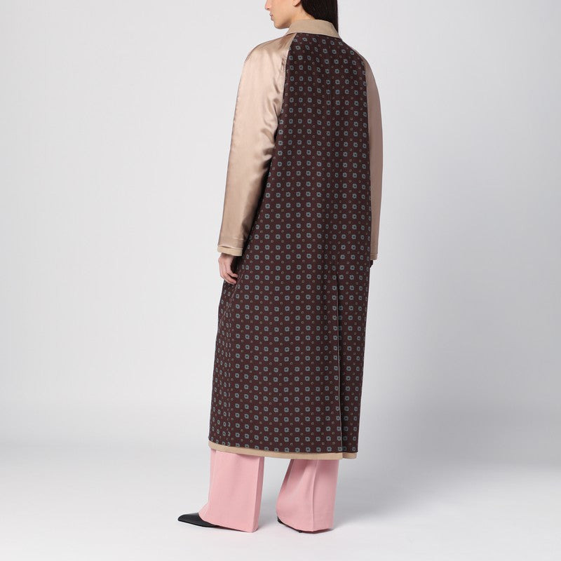 Moschino Beige Reversible Trench Coat In Gabardine And Satin Women - 2