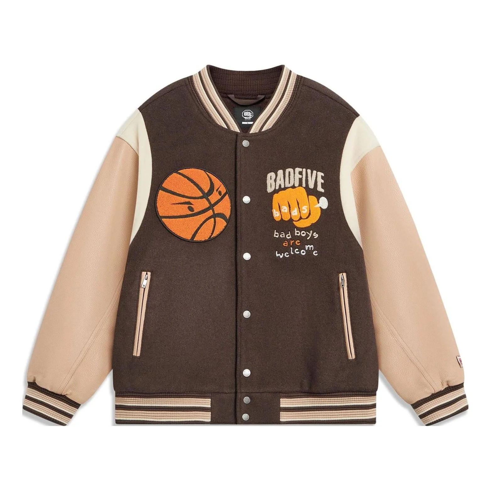 Li-Ning BadFive Baseball Jacket 'Brown' AJMT089-1 - 1