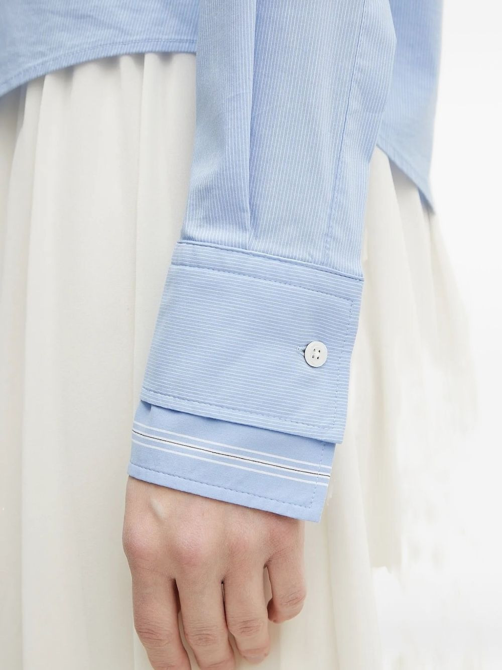 pinstripe embroidered shirt - 3