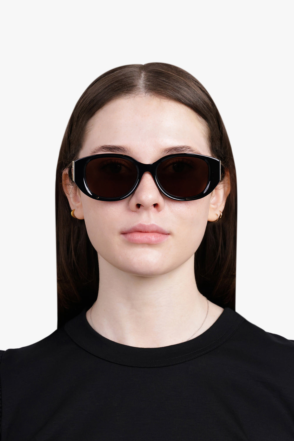 CH0237SK ROUNDED SUNGLASSES | BLACK - 4