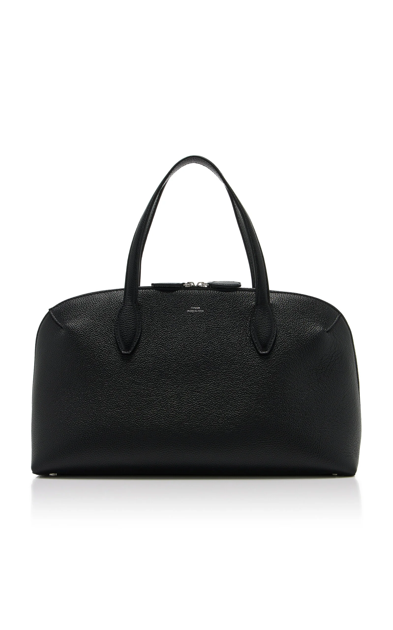 Medium Grained Leather Lounge Zip Tote black - 1