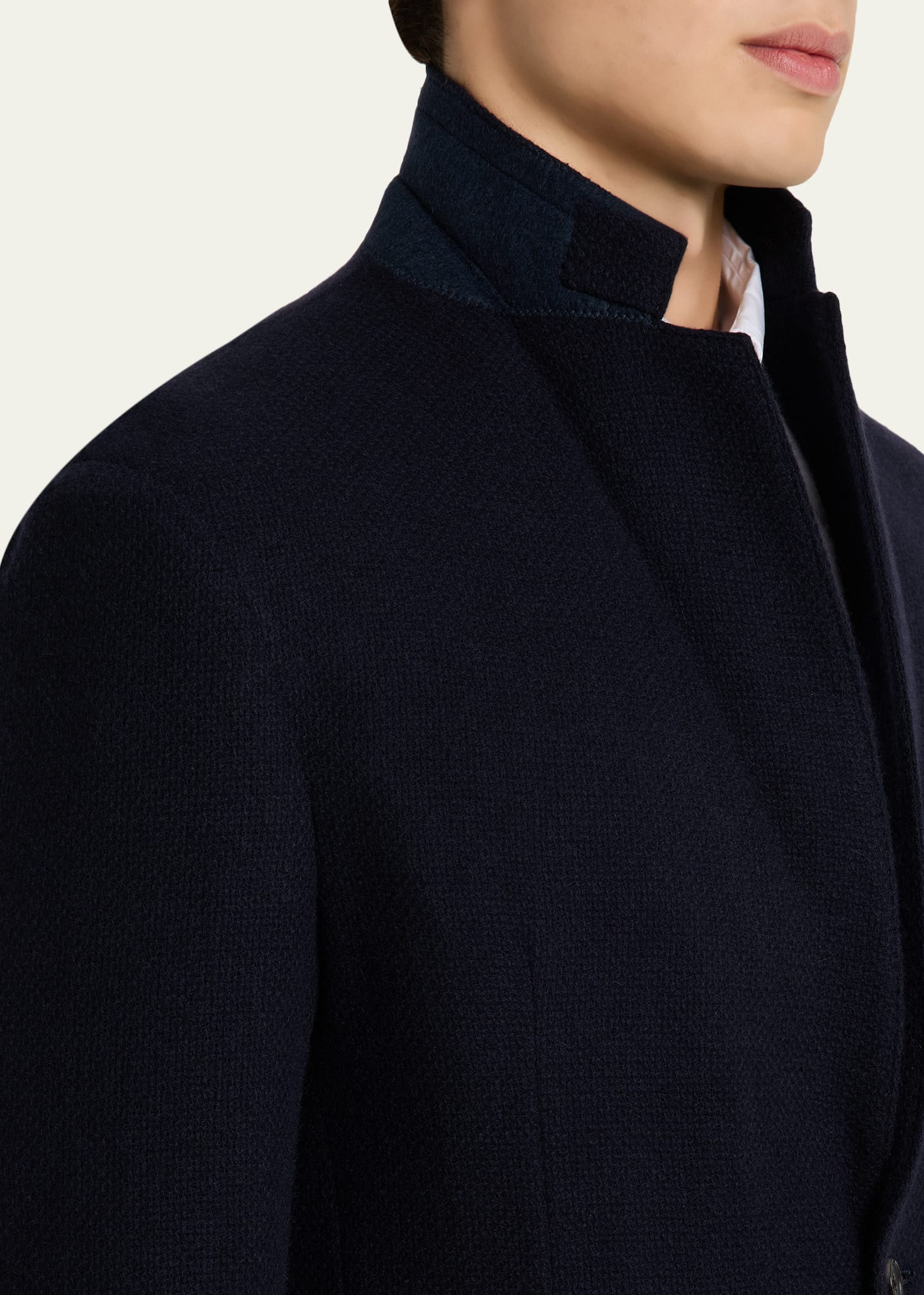 Men's Textured Wool Notch Lapel Sport Coat - 6