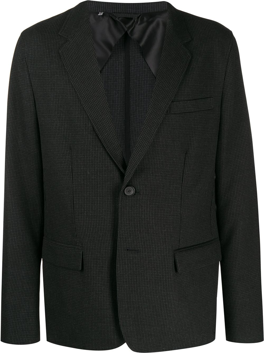 single-breasted check blazer - 1