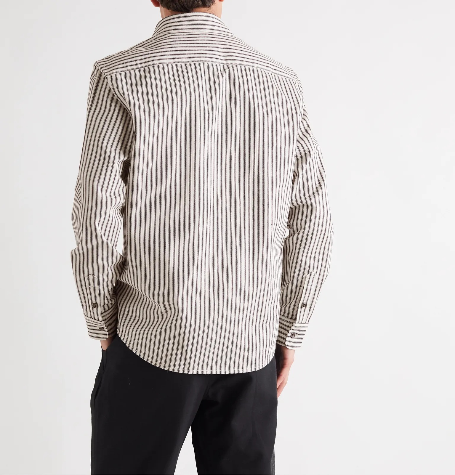 Victor Striped Cotton-Twill Overshirt - 4