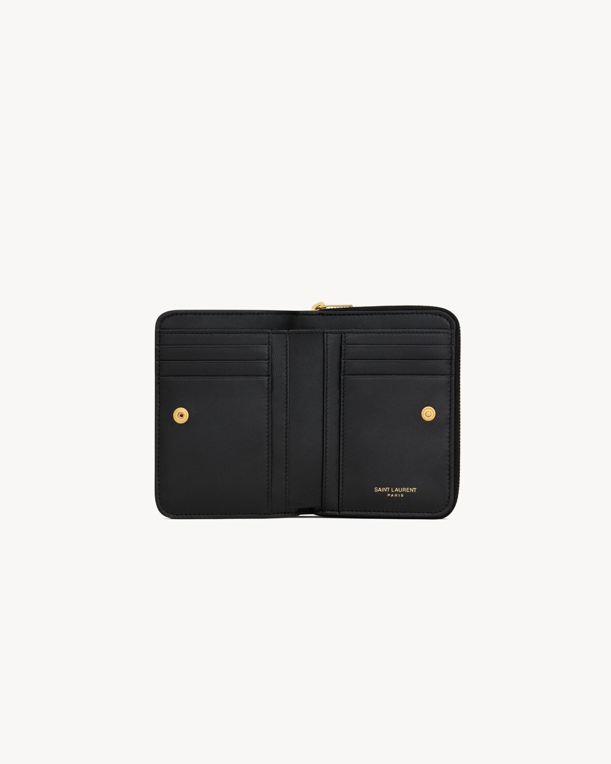 CASSANDRE MATELASSÉ COMPACT ZIP-AROUND WALLET IN LAMBSKIN - 4