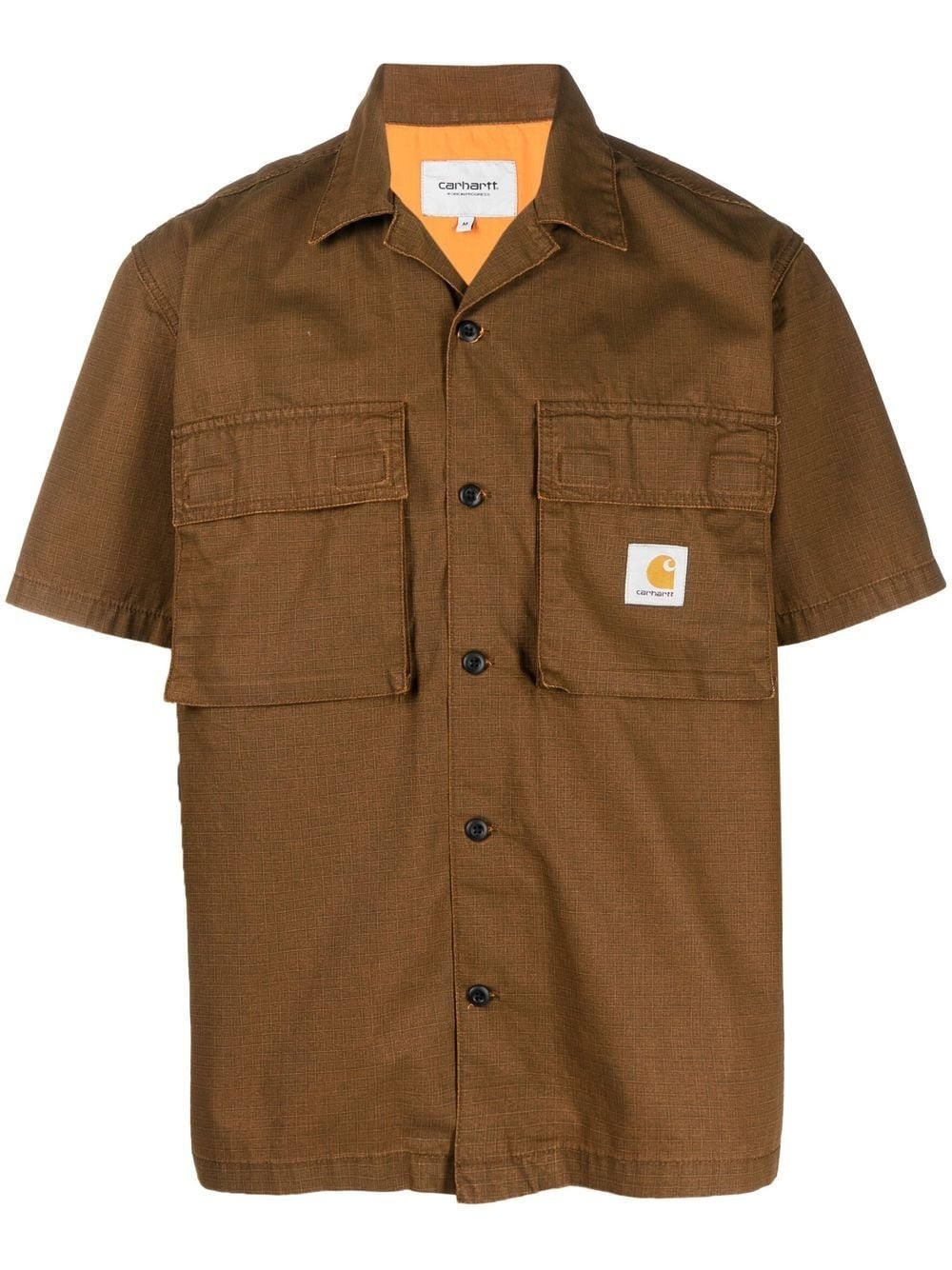 logo-patch short-sleeve shirt - 1