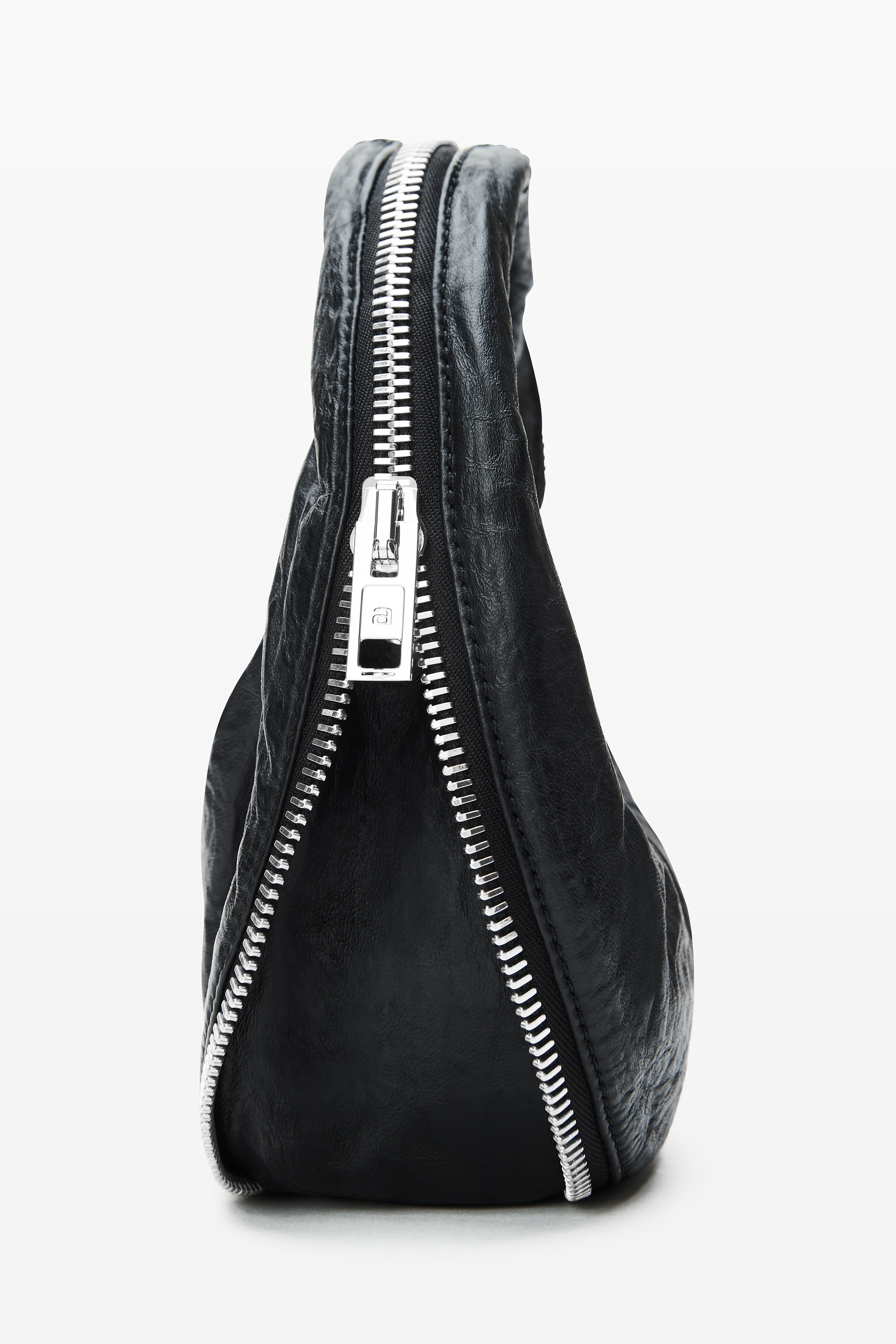 Black Memory Leather Mini Twyst Bag - 3