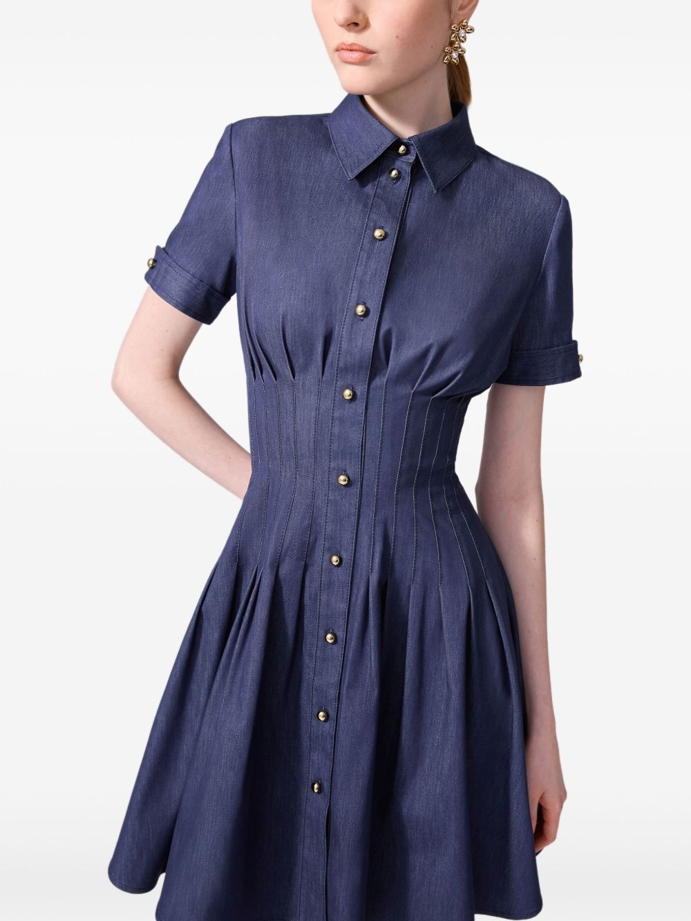 denim mini dress - 4