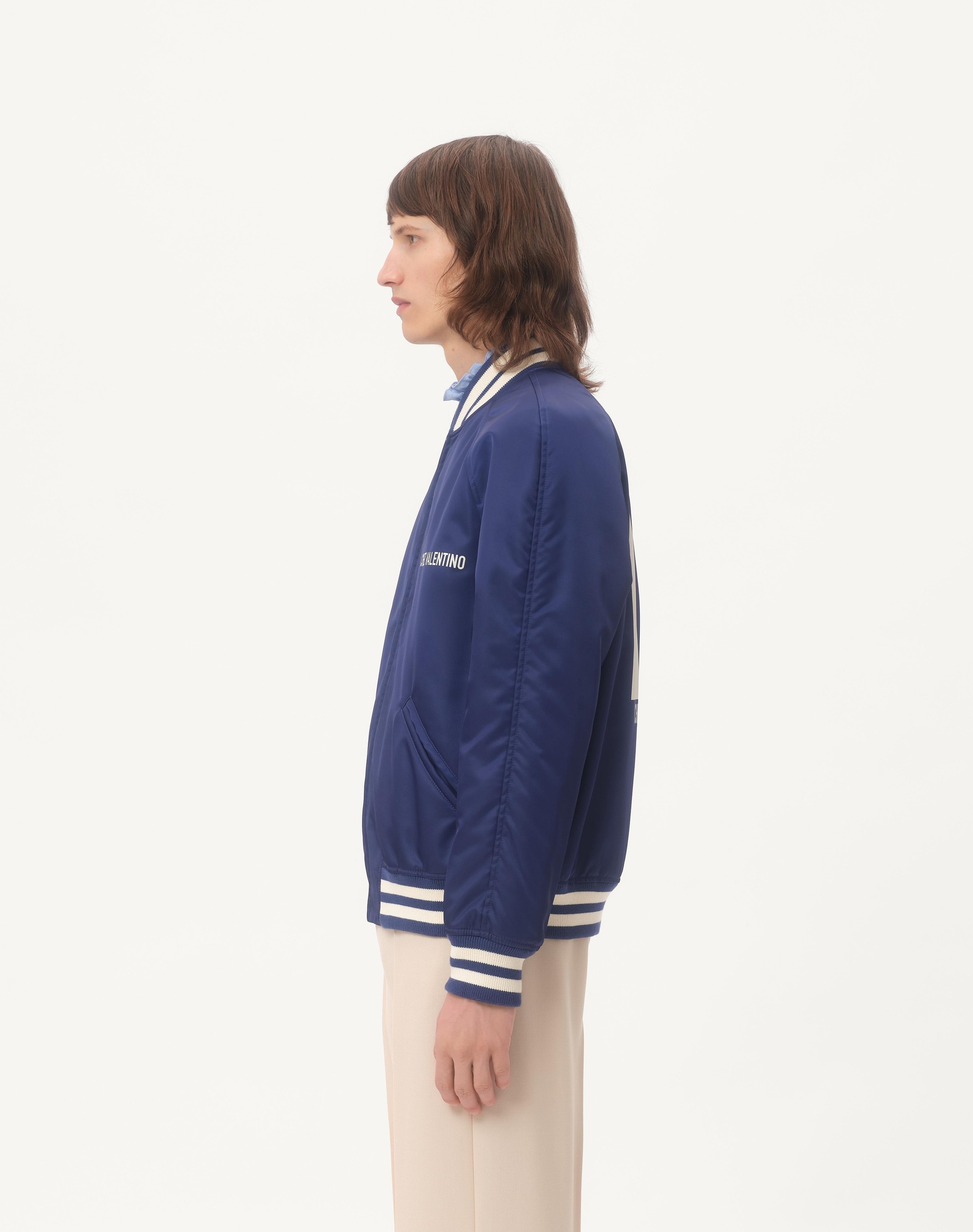 NYLON BOMBER JACKET WITH CHEZ VALENTINO PRINT - 7
