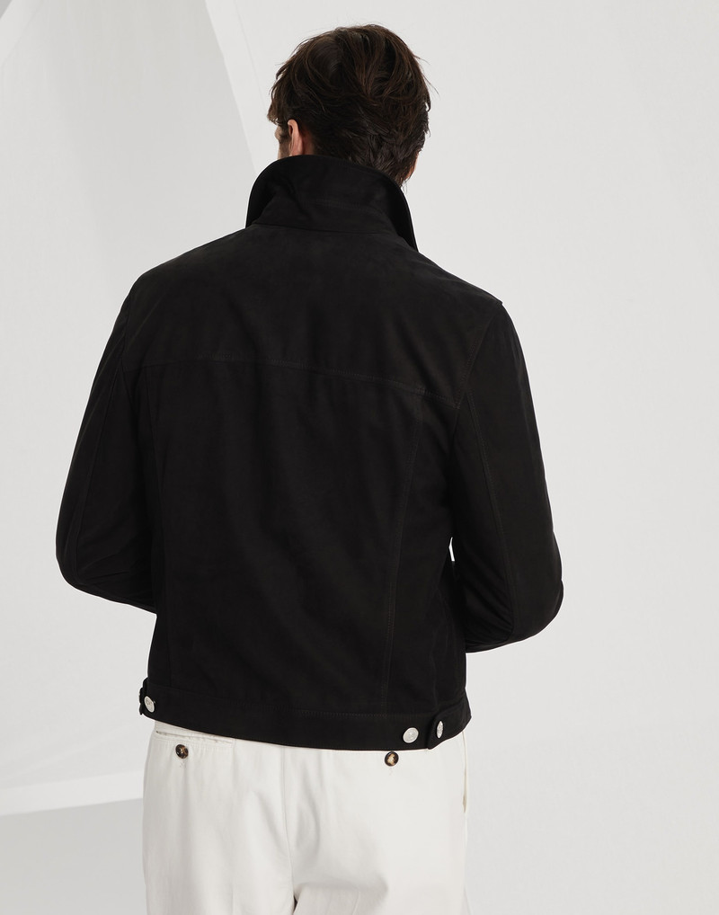 Brunello Cucinelli Nubuck shirt-style outerwear jacket outlook