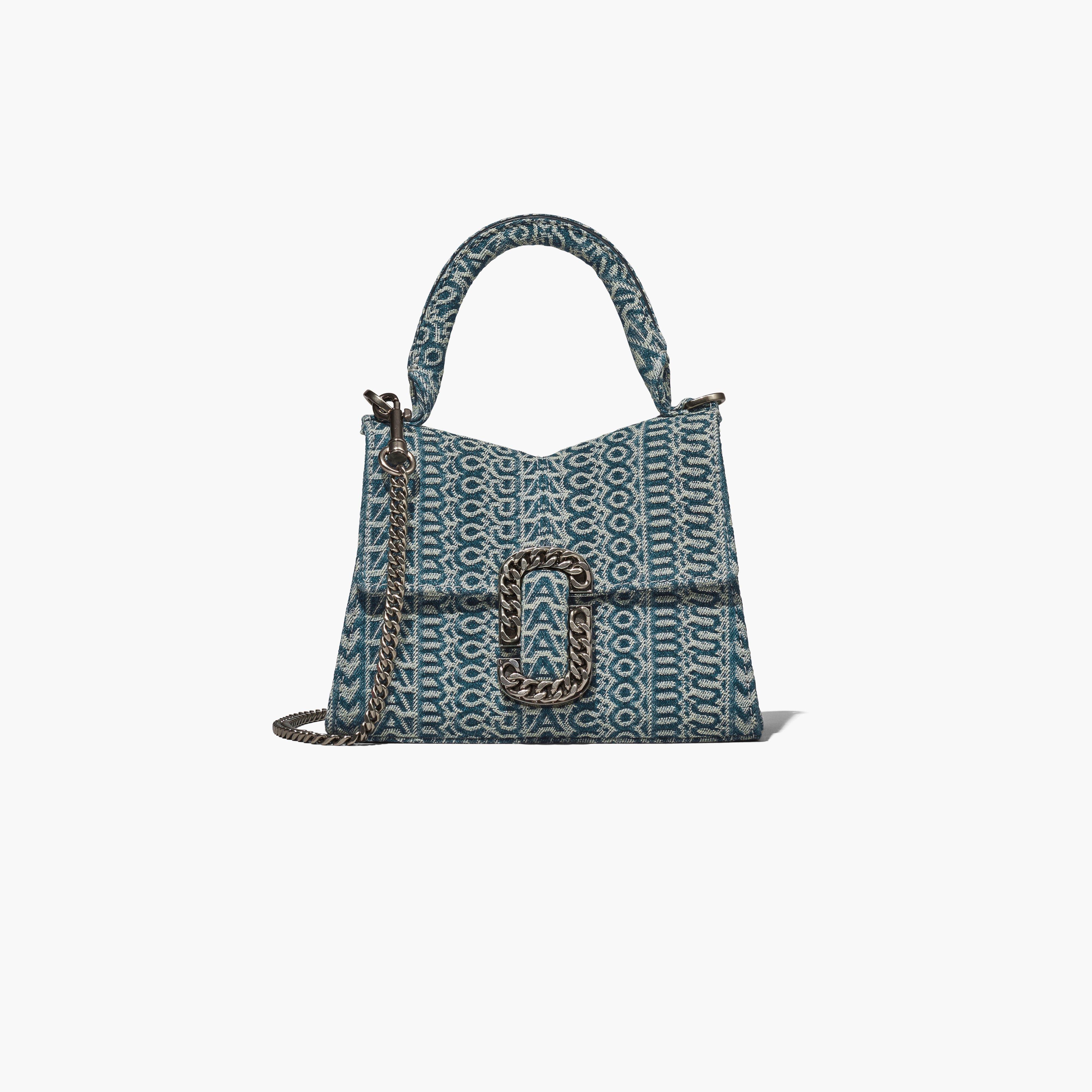 THE WASHED MONOGRAM DENIM ST. MARC MINI TOP HANDLE - 1