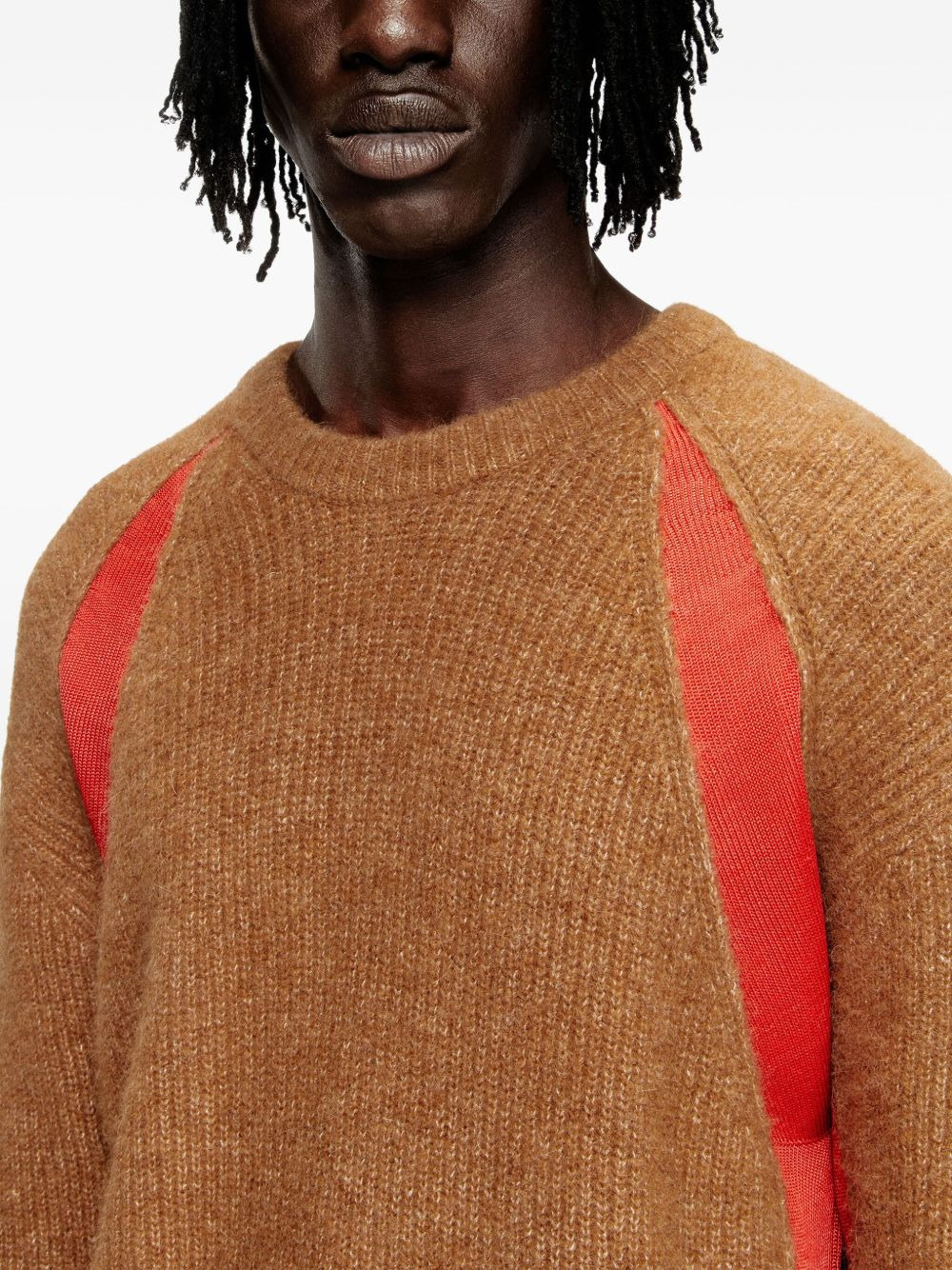 ribbed-panel sweater - 5
