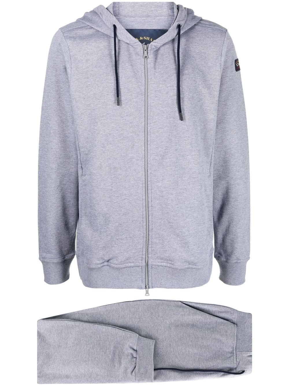 zip-up cotton tracksuit set - 1