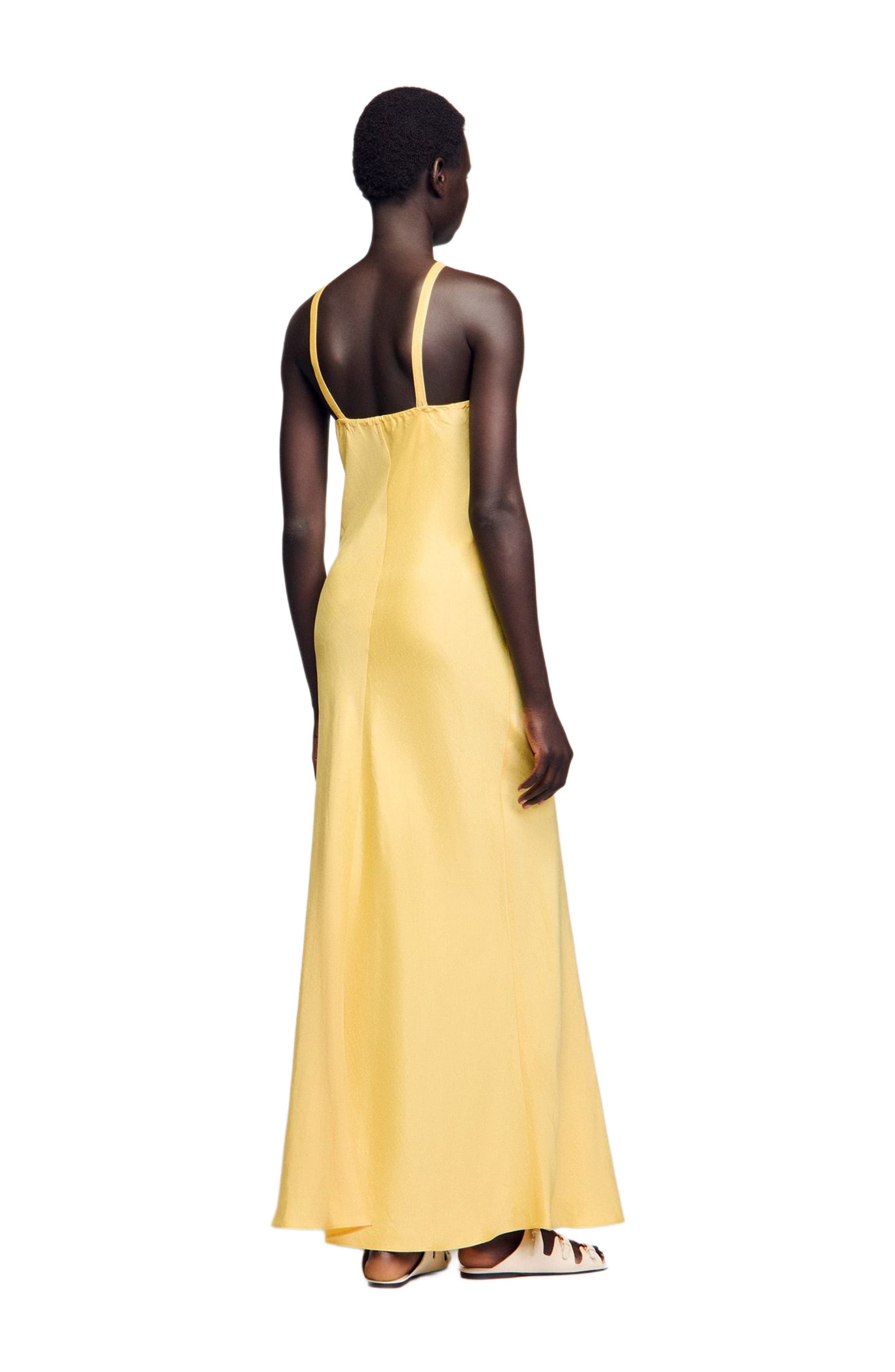 SANDRO Floral detail maxi dress in Straw at Nordstrom - 2