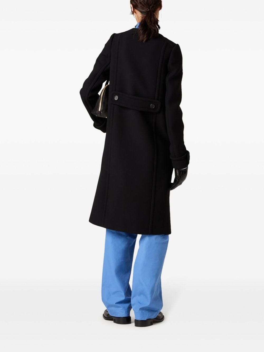 embroidered-logo poplin trousers - 3