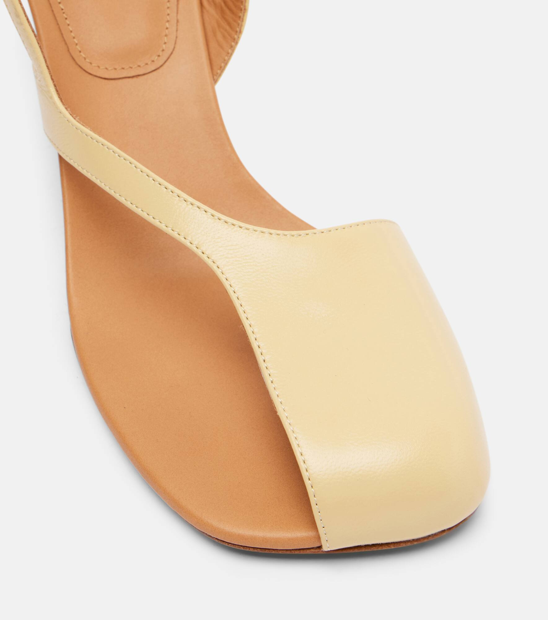 75 leather wedge sandals - 5