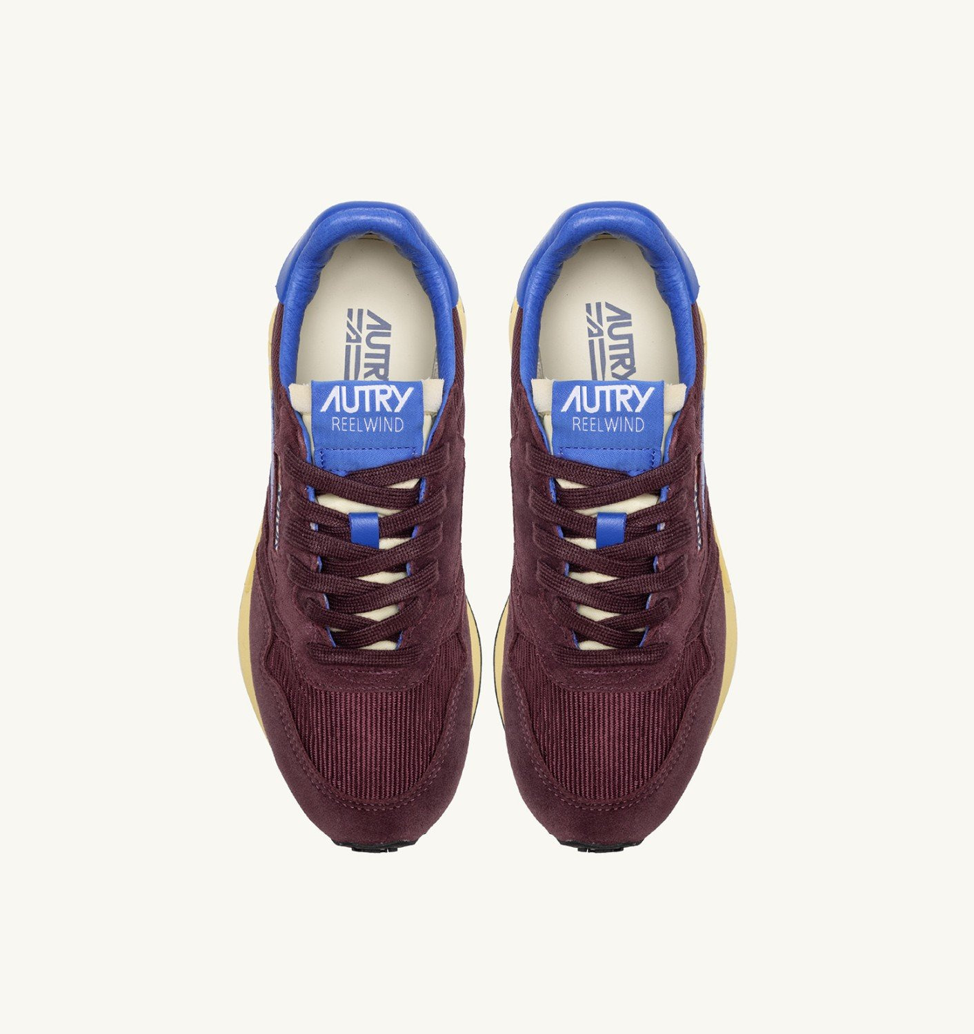 REELWIND LOW SNEAKERS IN TAUPE AND VICTORIA BLUE SUEDE AND MESH - 5