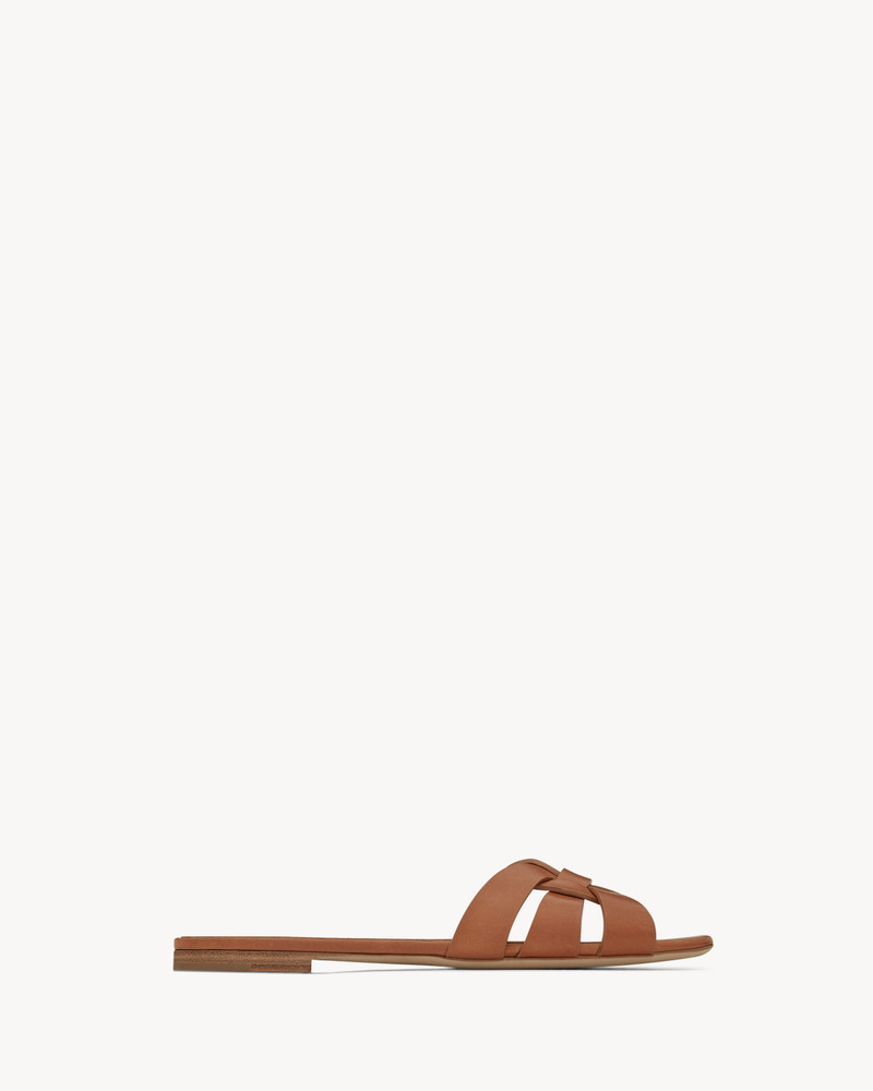 tribute flat mules in smooth leather - 1