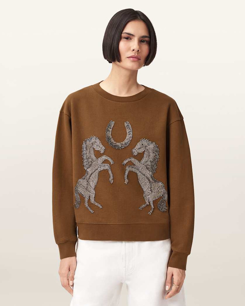 ALLSAINTS LUCK EMBELLISHED PIPPA SWEATSHIRT outlook