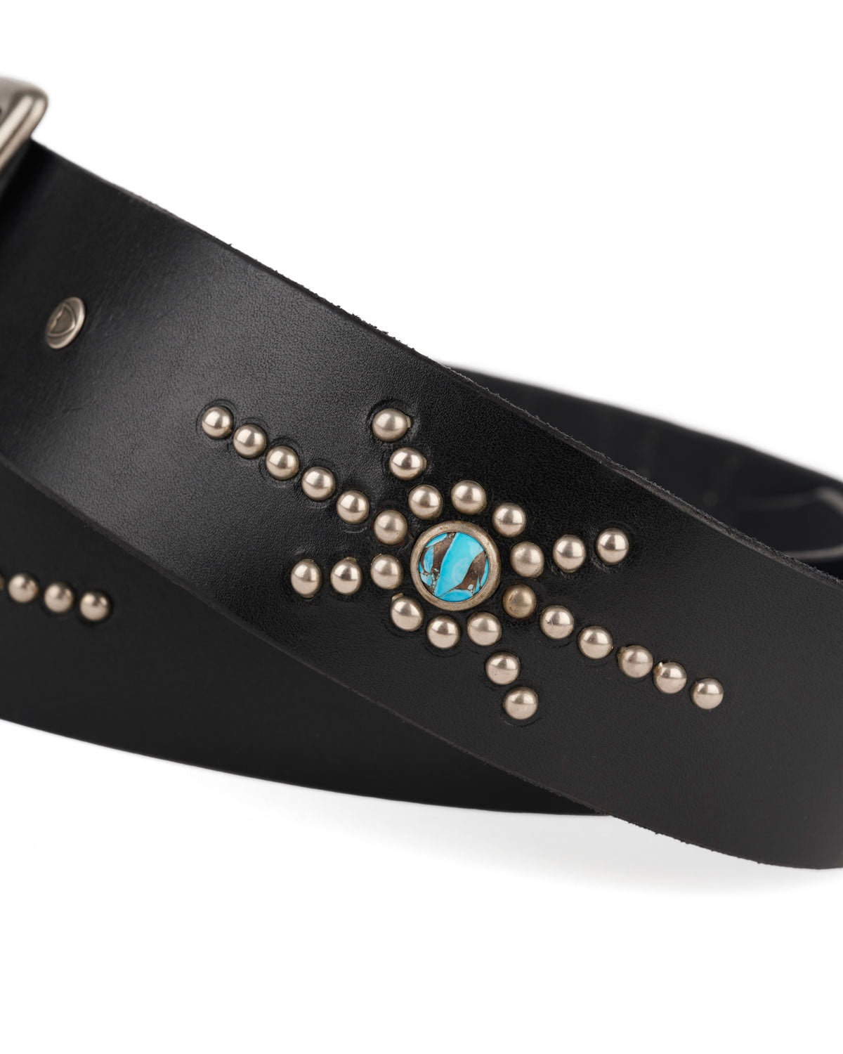 Brain Dead x Hollywood Trading Co Turquoise Studded Standard Belt - Black - 3