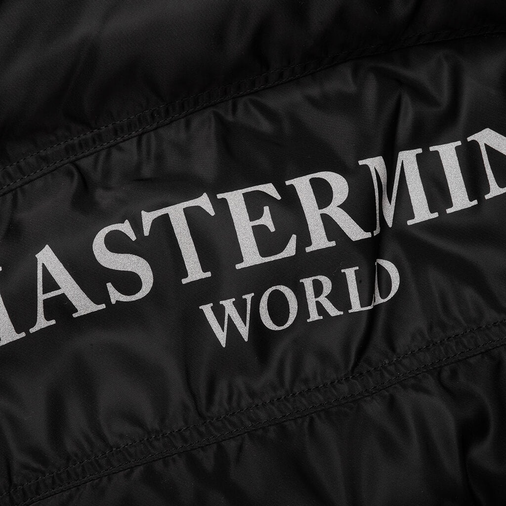 MASTERMIND WORLD X ALPHA INDUSTRIES PATCHWORK MA-1 BOMBER JACKET - BLACK - 4