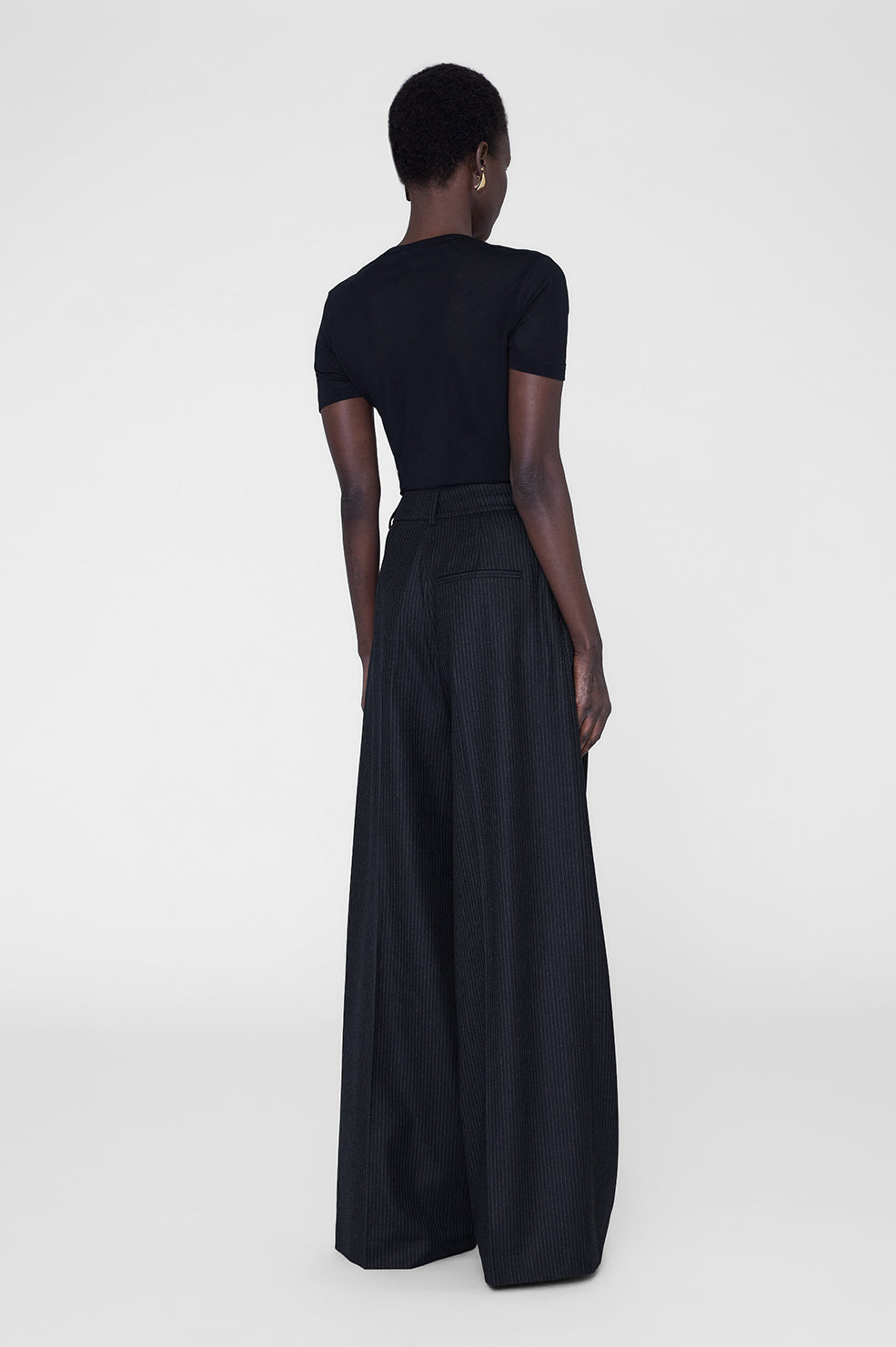 Lou Trouser - Black Pinstripe - 3