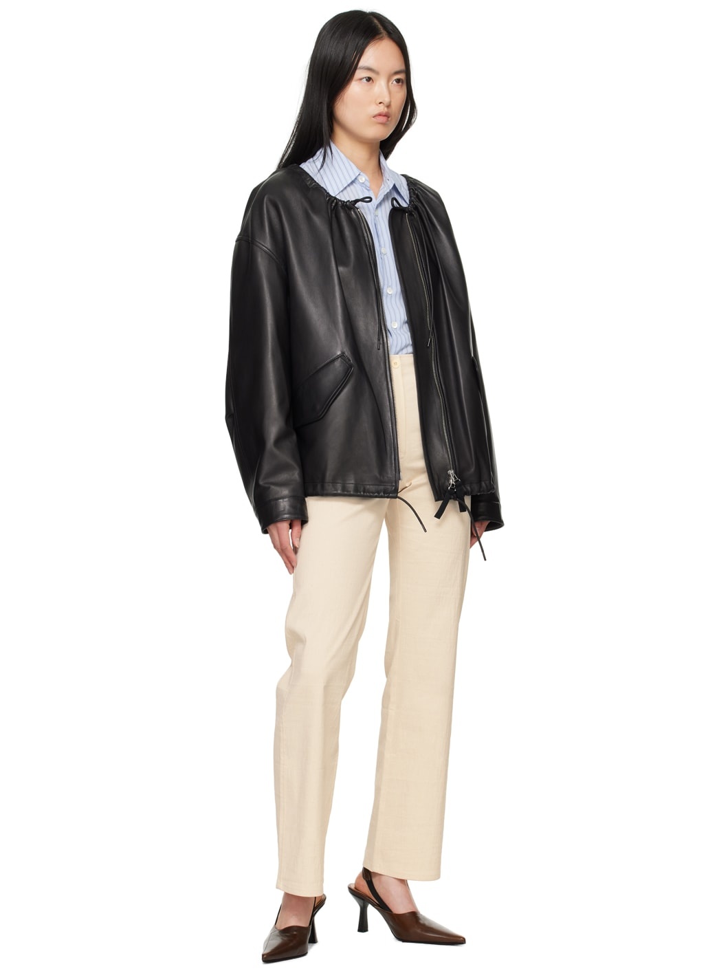 Off-White Biker Trousers - 4