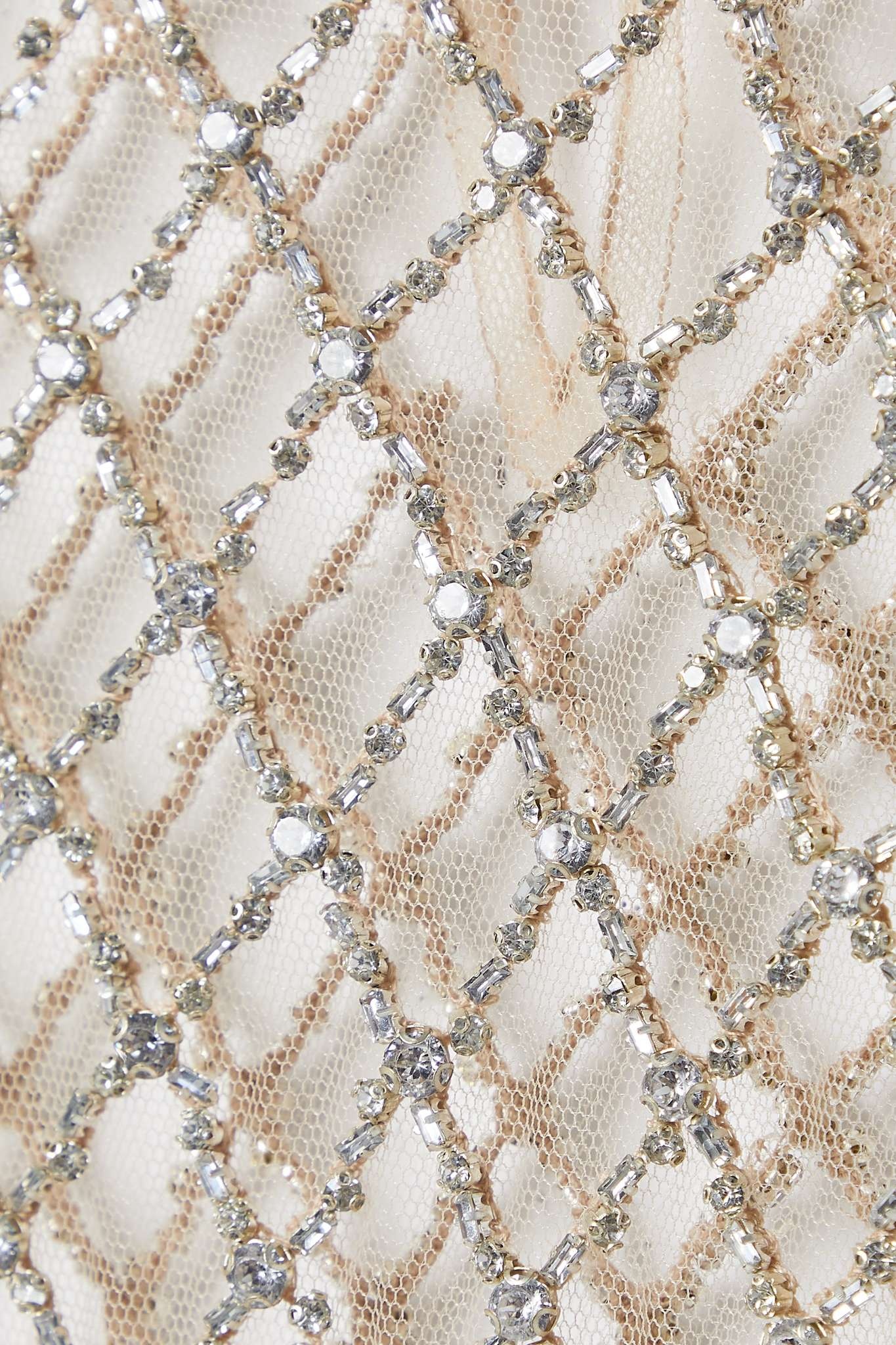 Lupita crystal-embellished tulle top - 4