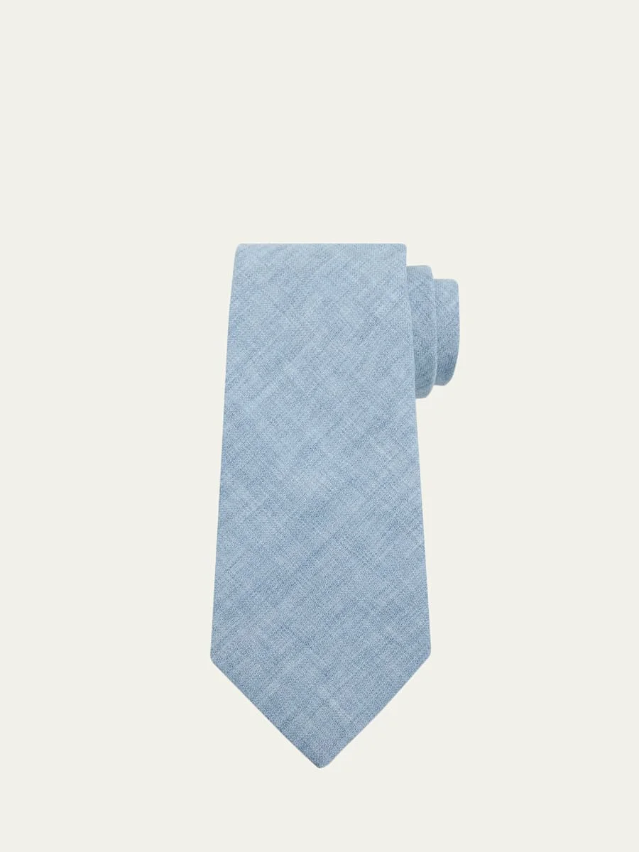Men's Delave Linen-Blend Tie - 1