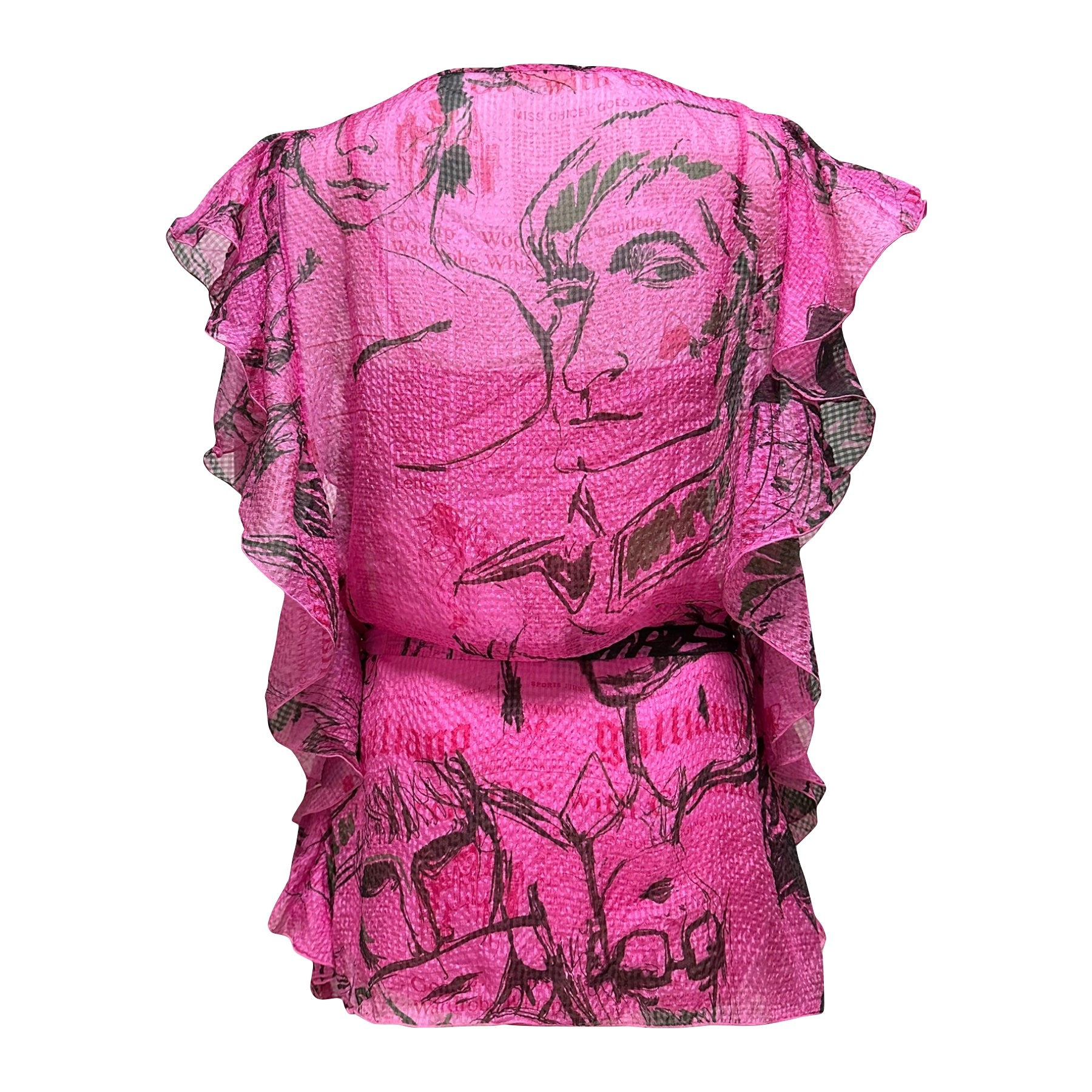 JOHN GALLIANO Silk Frill Top - 2