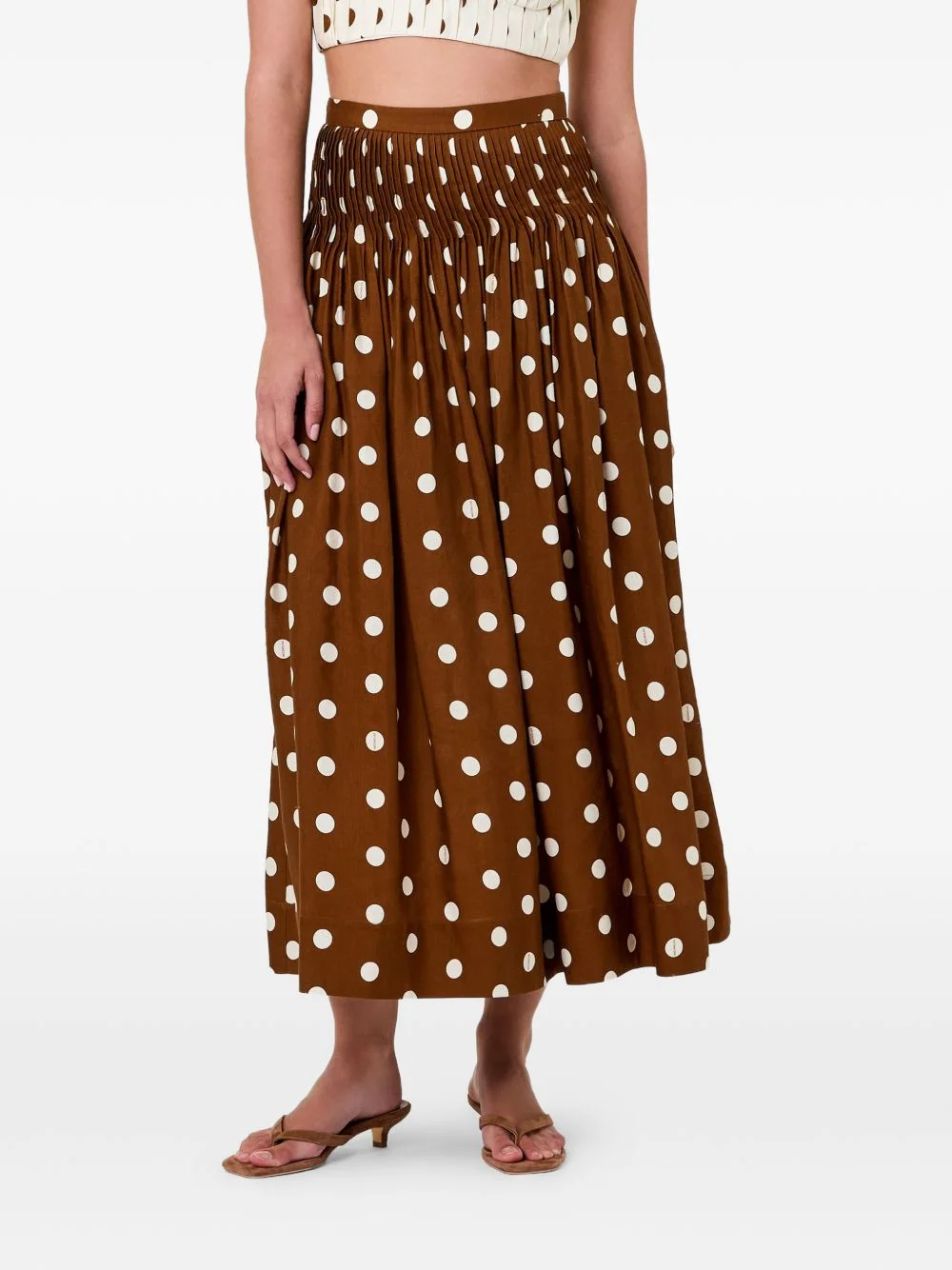 Amabelle pintuck midi skirt - 1