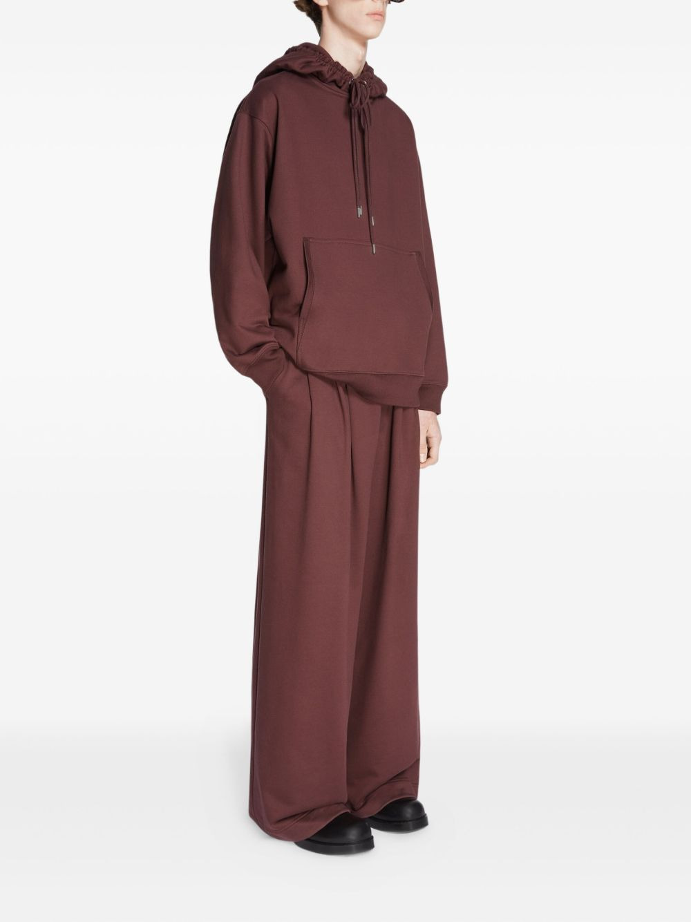 cotton wide-leg trousers - 3
