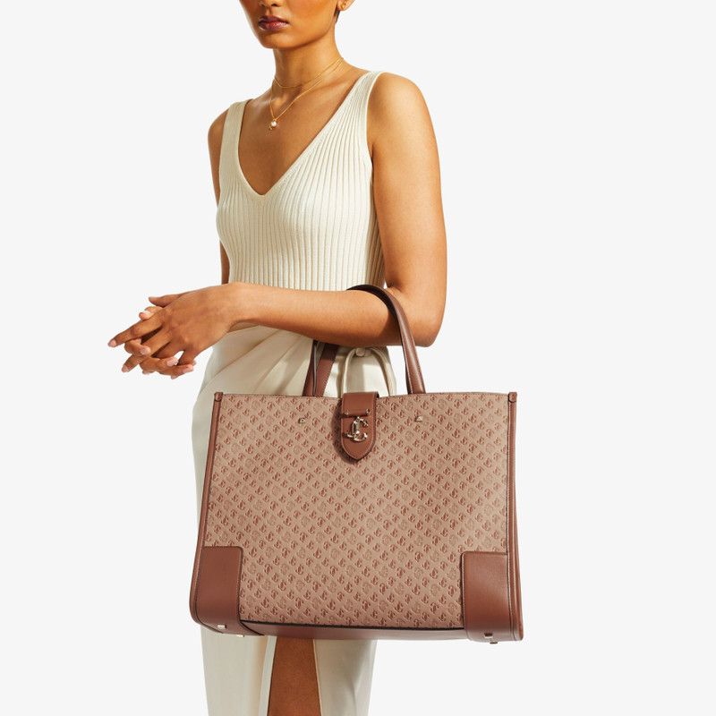 JIMMY CHOO Varenne Tote L
Caramel JC Monogram Pattern and Leather Tote Bag outlook