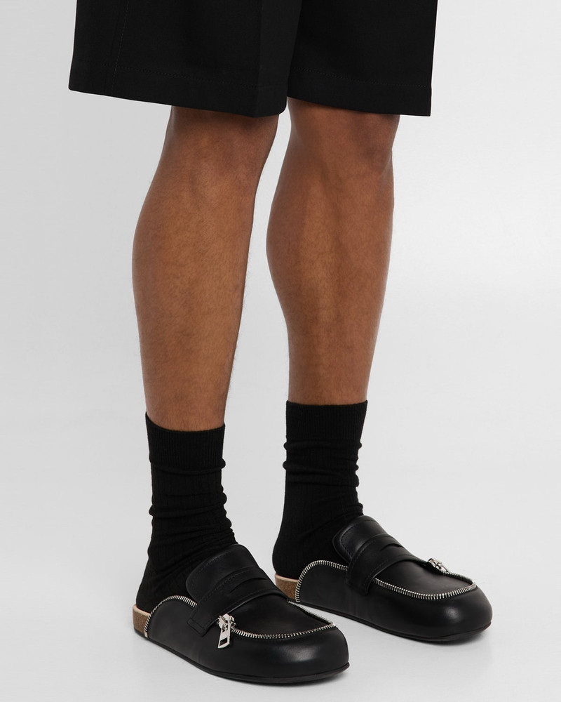JW Anderson Men's Leather Biker Loafers outlook