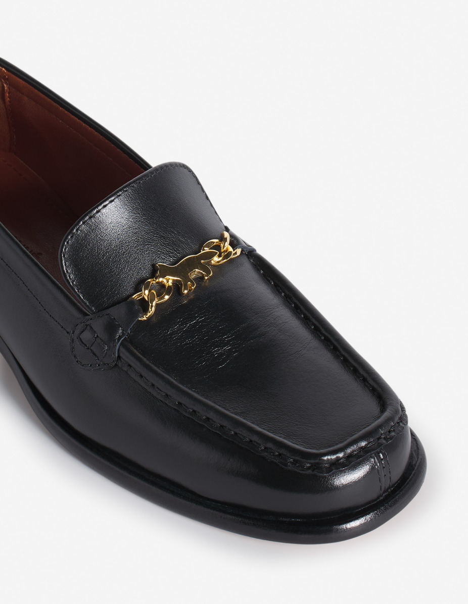 PROFILE FOX LEATHER LOAFERS - 4