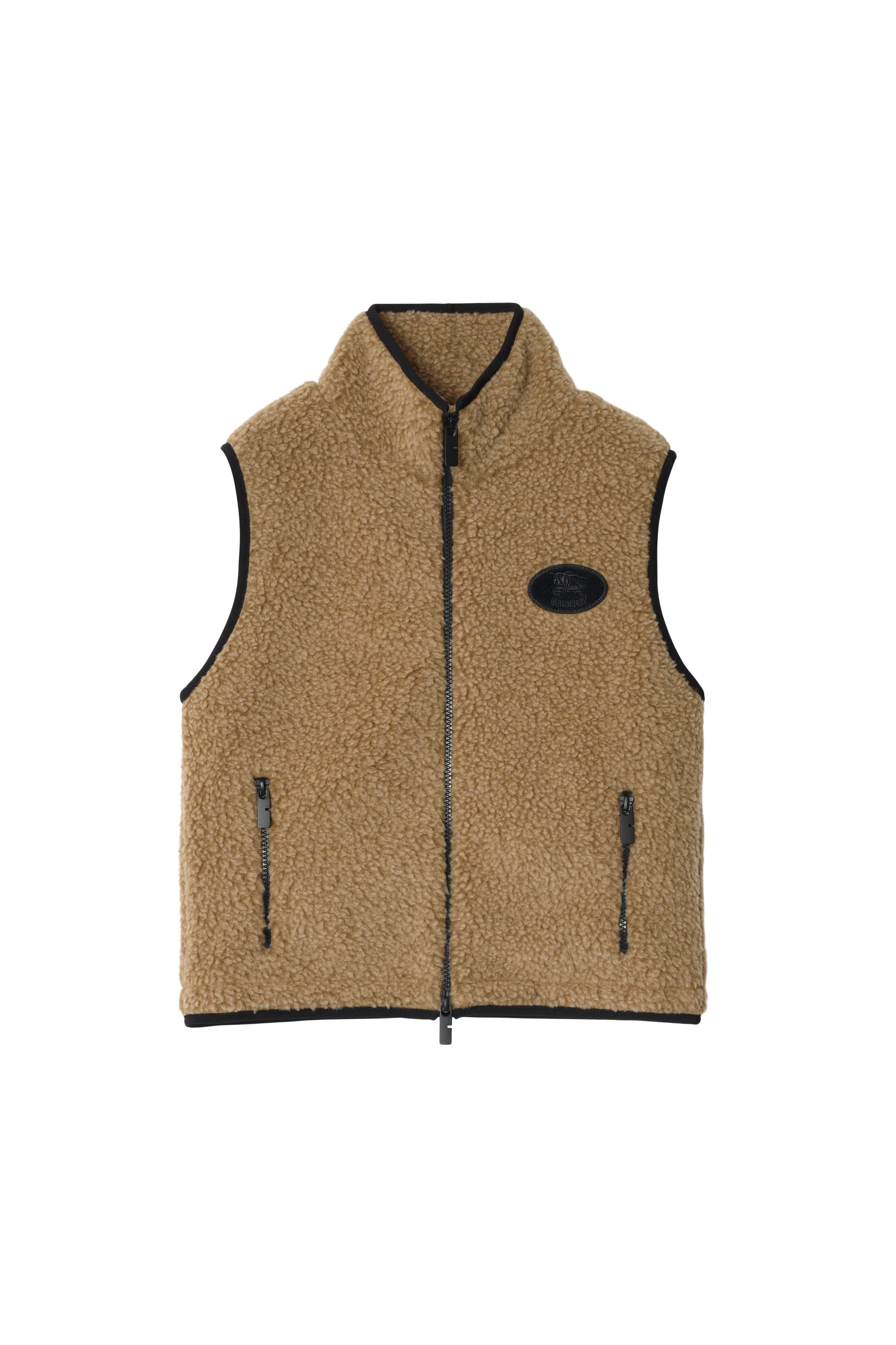 burberry Cropped Fleece Gilet in Shrew Melange at Nordstrom - 2