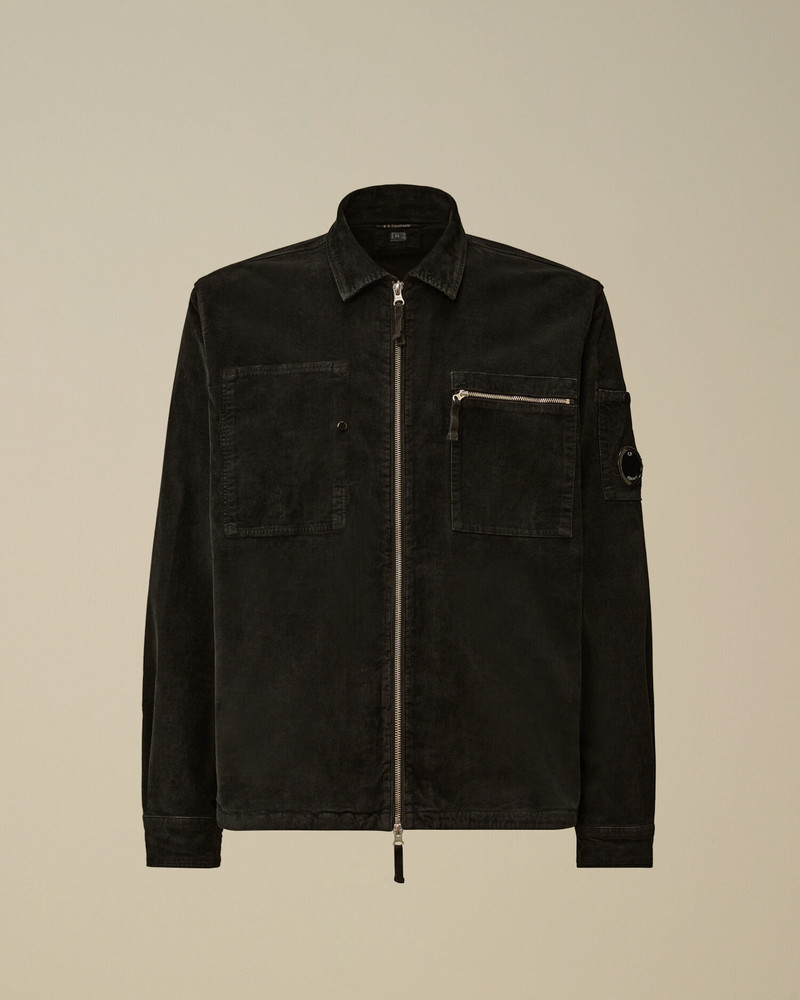 Corduroy Lens Zipped Overshirt 1