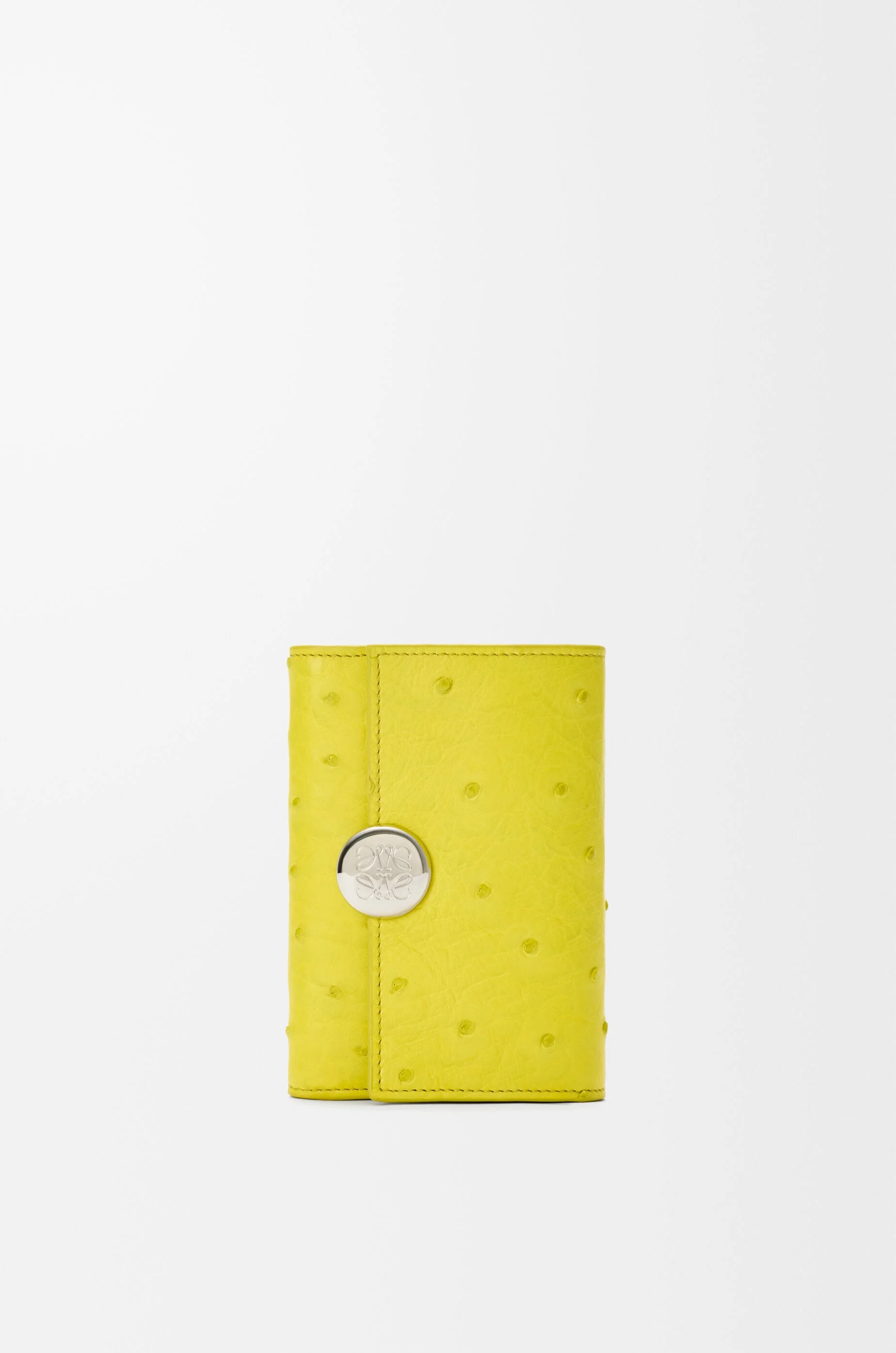 Pebble small vertical wallet in ostrich - 1