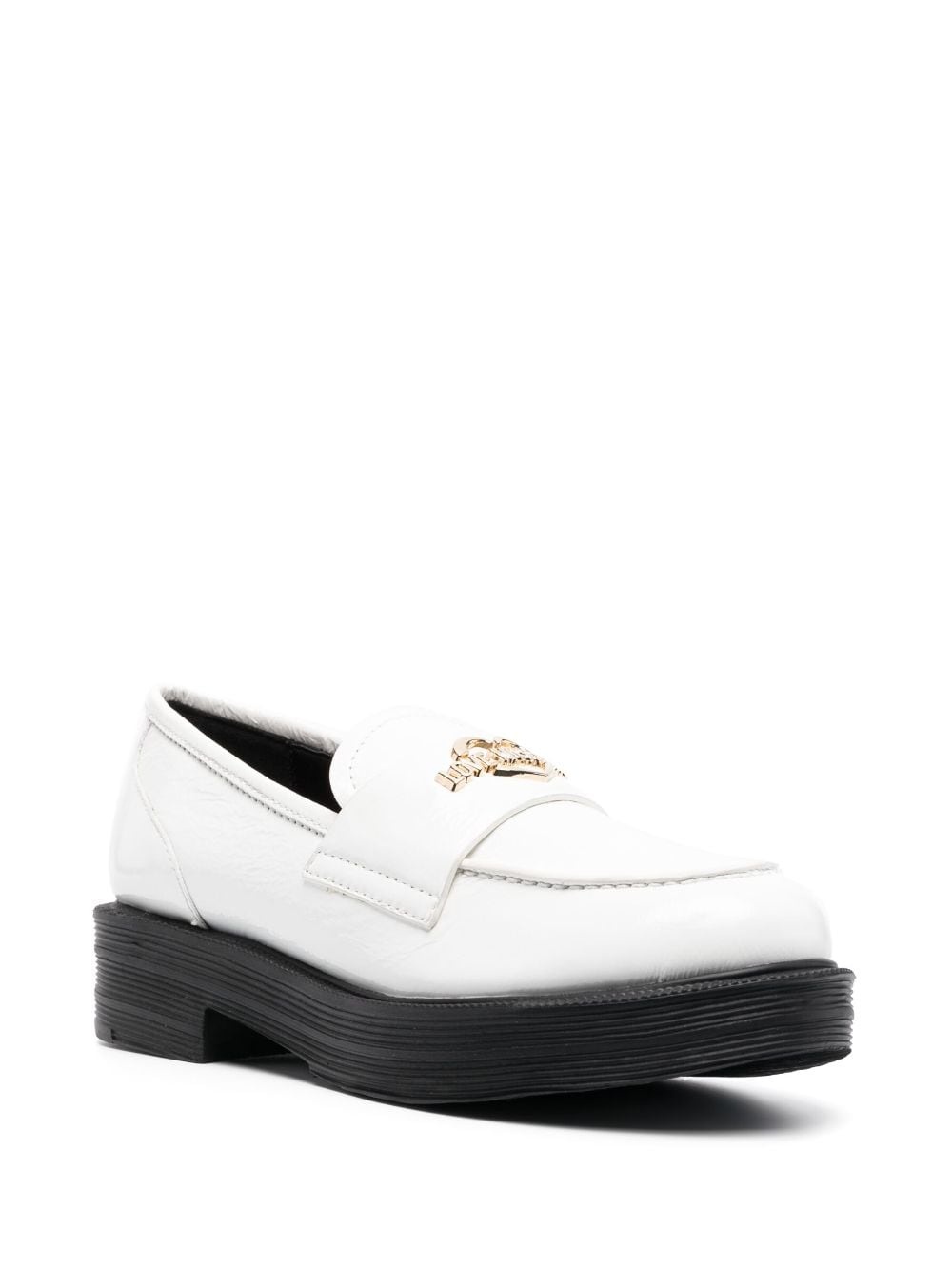 contrasting-sole logo plaque loafers - 2