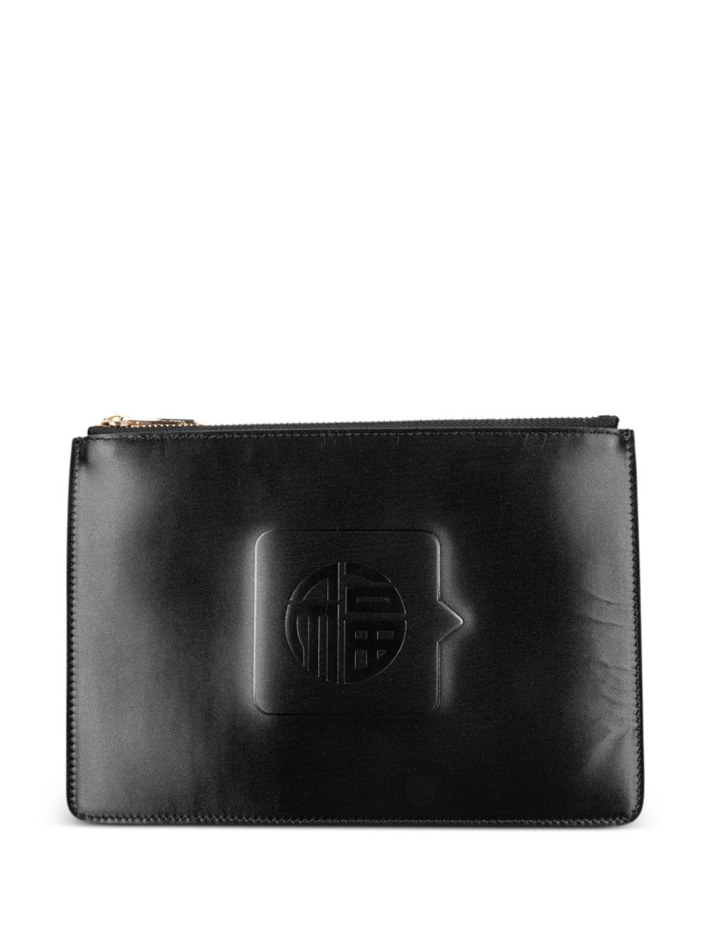 metallic leather clutch - 3