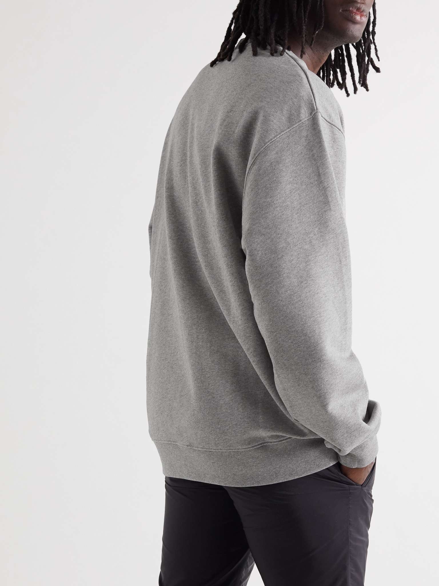 Forba Logo-Appliquéd Mélange Loopback Cotton-Jersey Sweatshirt - 4