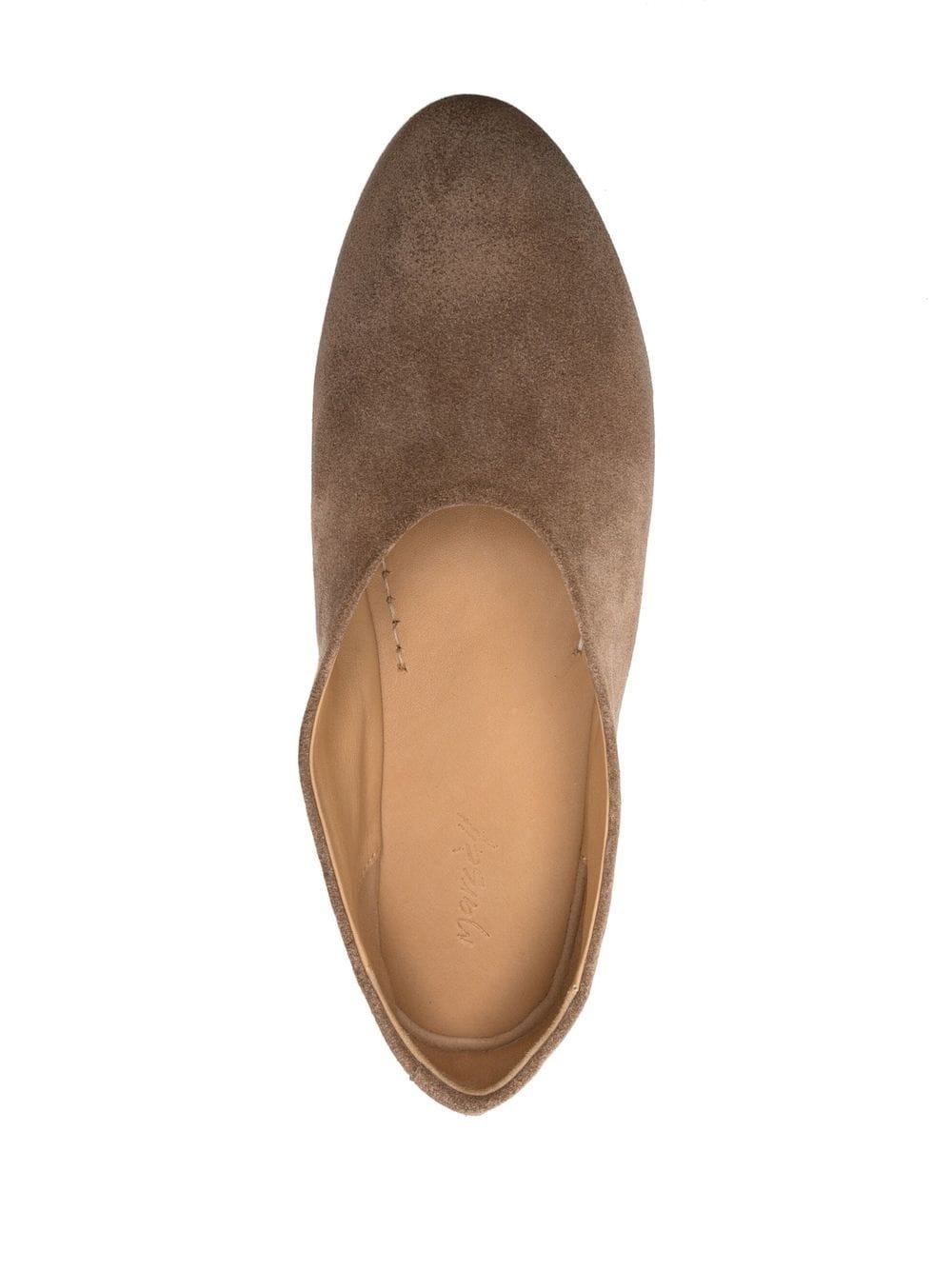 suede almond-toe flats - 4