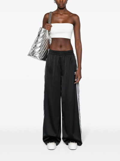 adidas wide-leg satin track trousers outlook