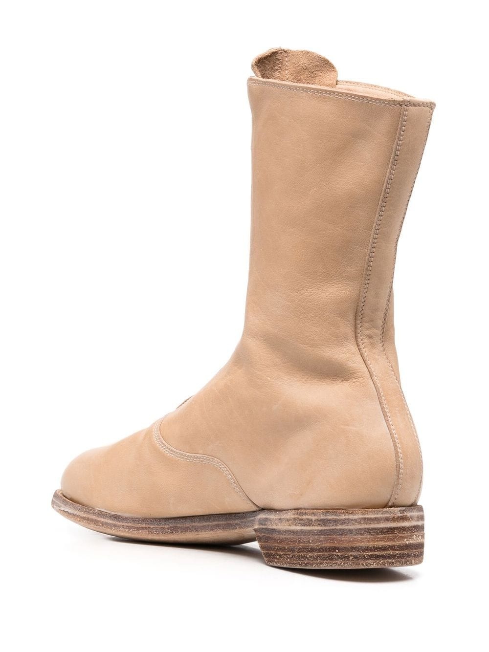 zip-up leather boots - 6