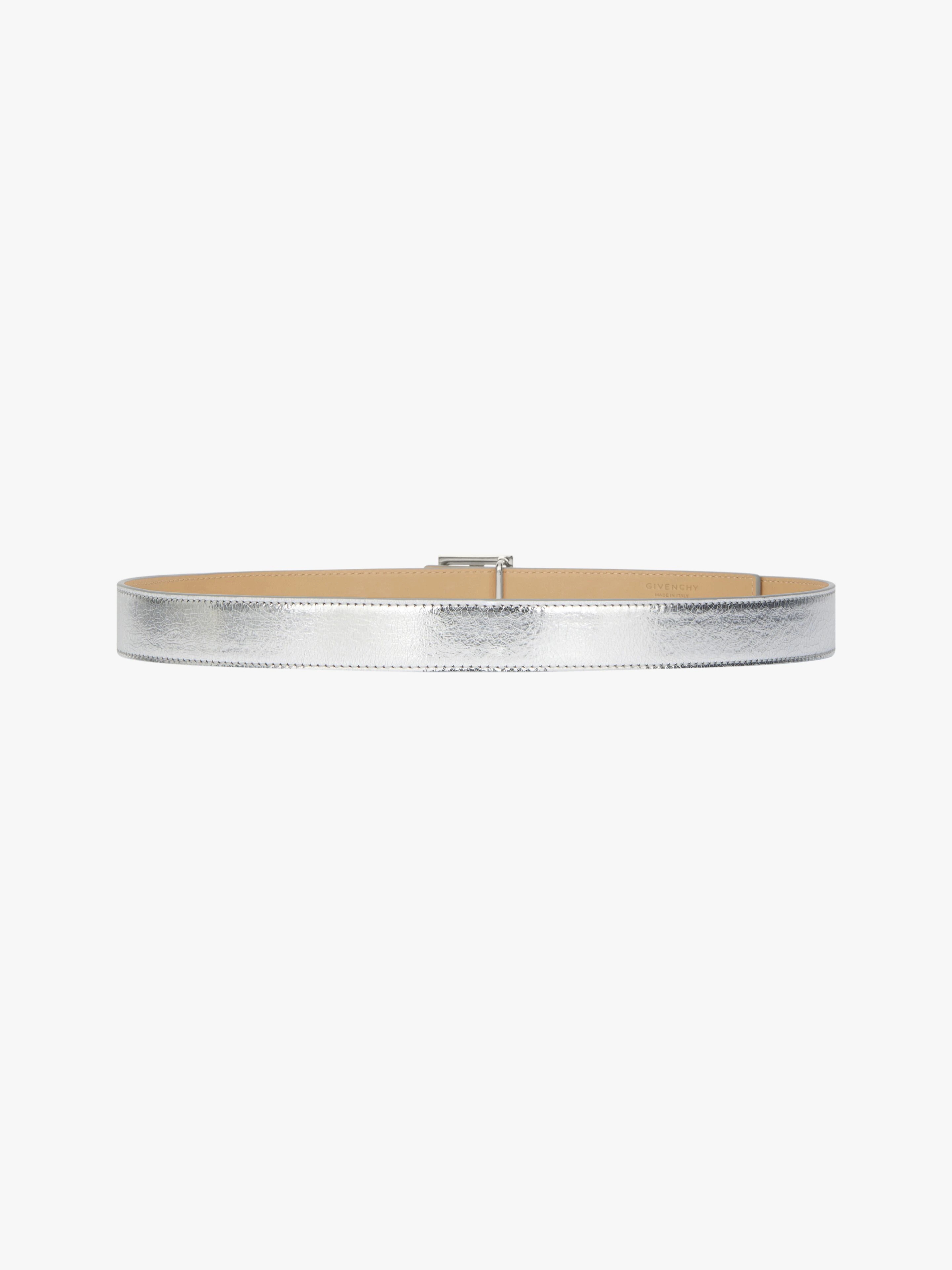 4G REVERSIBLE BELT IN METALLIZED LEATHER - 4
