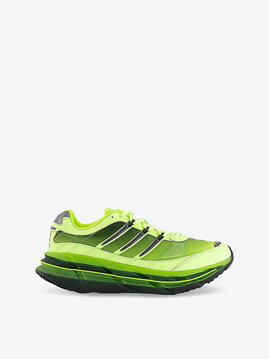 adidas Adistar HRMY Mesh and Leather Low-Top Trainers