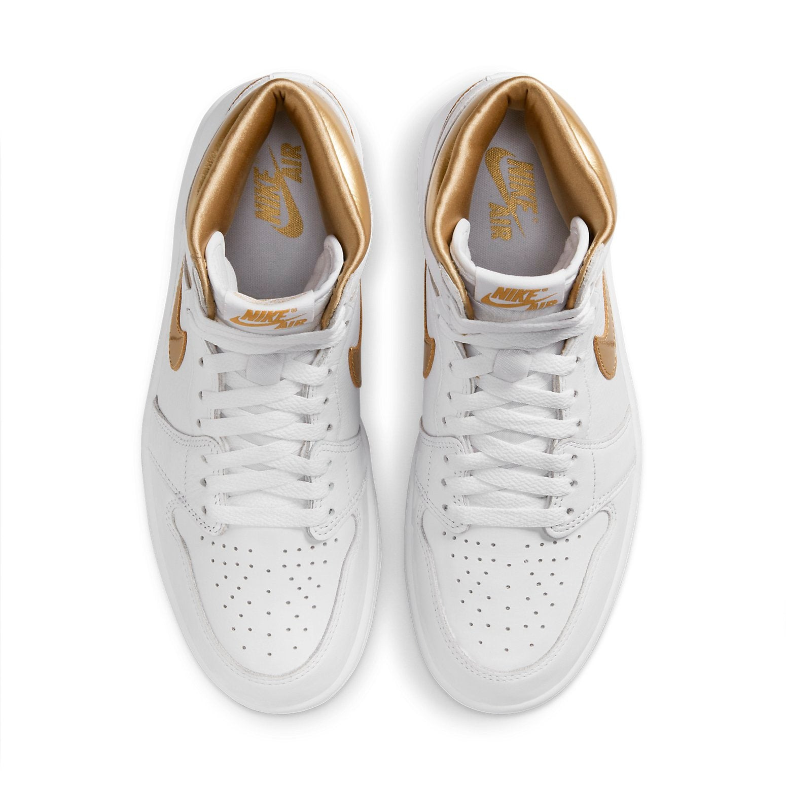 (WMNS) Air Jordan 1 OG 'White Metallic Gold' FD2596-107 - 3