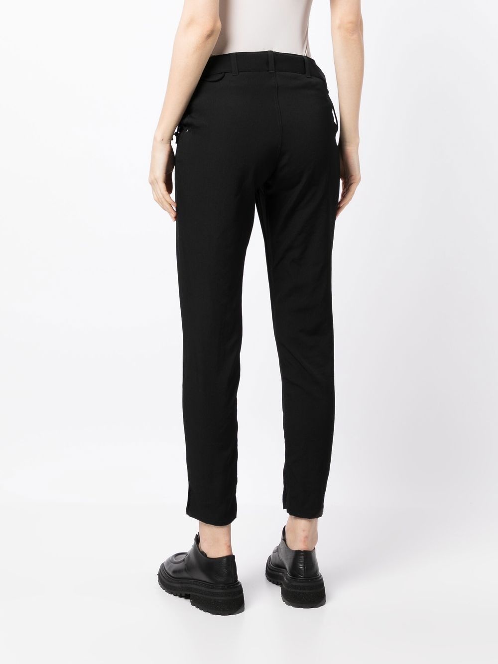 belted skinny wool trousers - 3